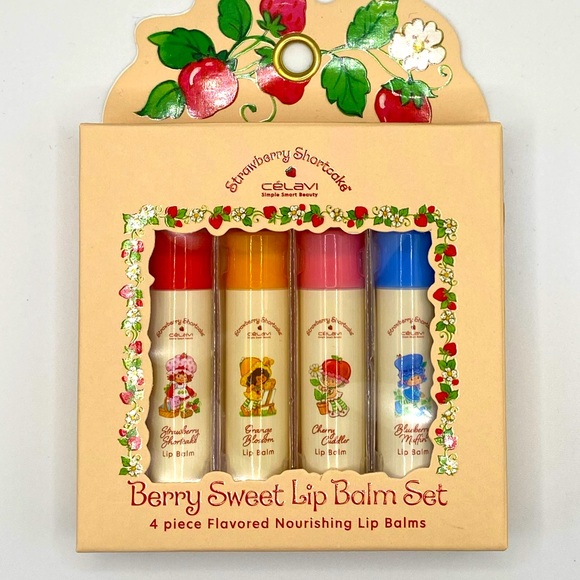 CÉLAVI Strawberry Shortcake Berry Sweet Lip Balm Set - Picture 1 of 2